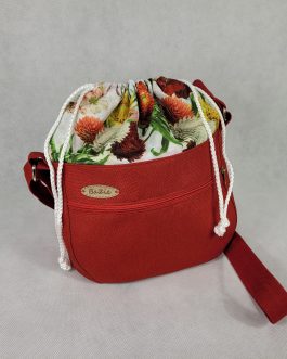 Mała torebka, płomienista czerwień