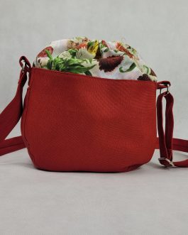 Mała torebka, płomienista czerwień